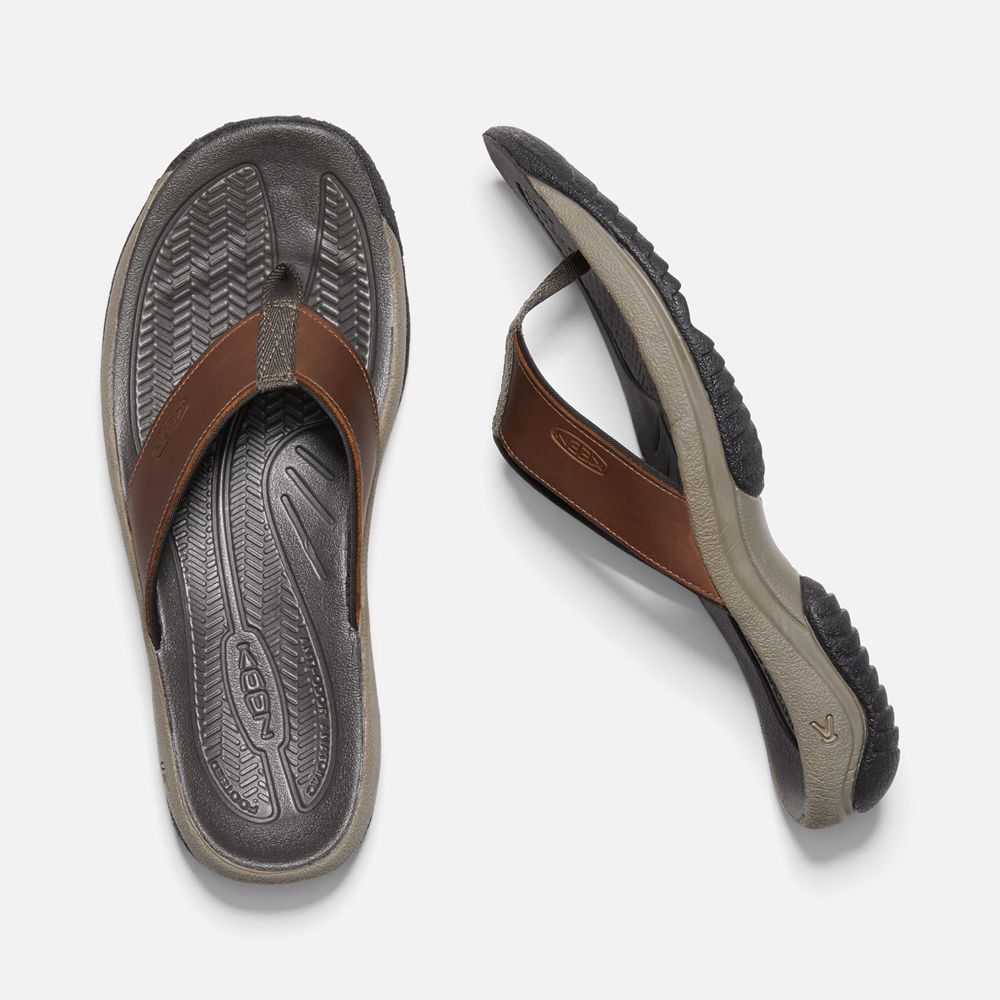 Chanclas Keen Mexico Marrom/Negros - Hombre Kona Premium - DW8319064